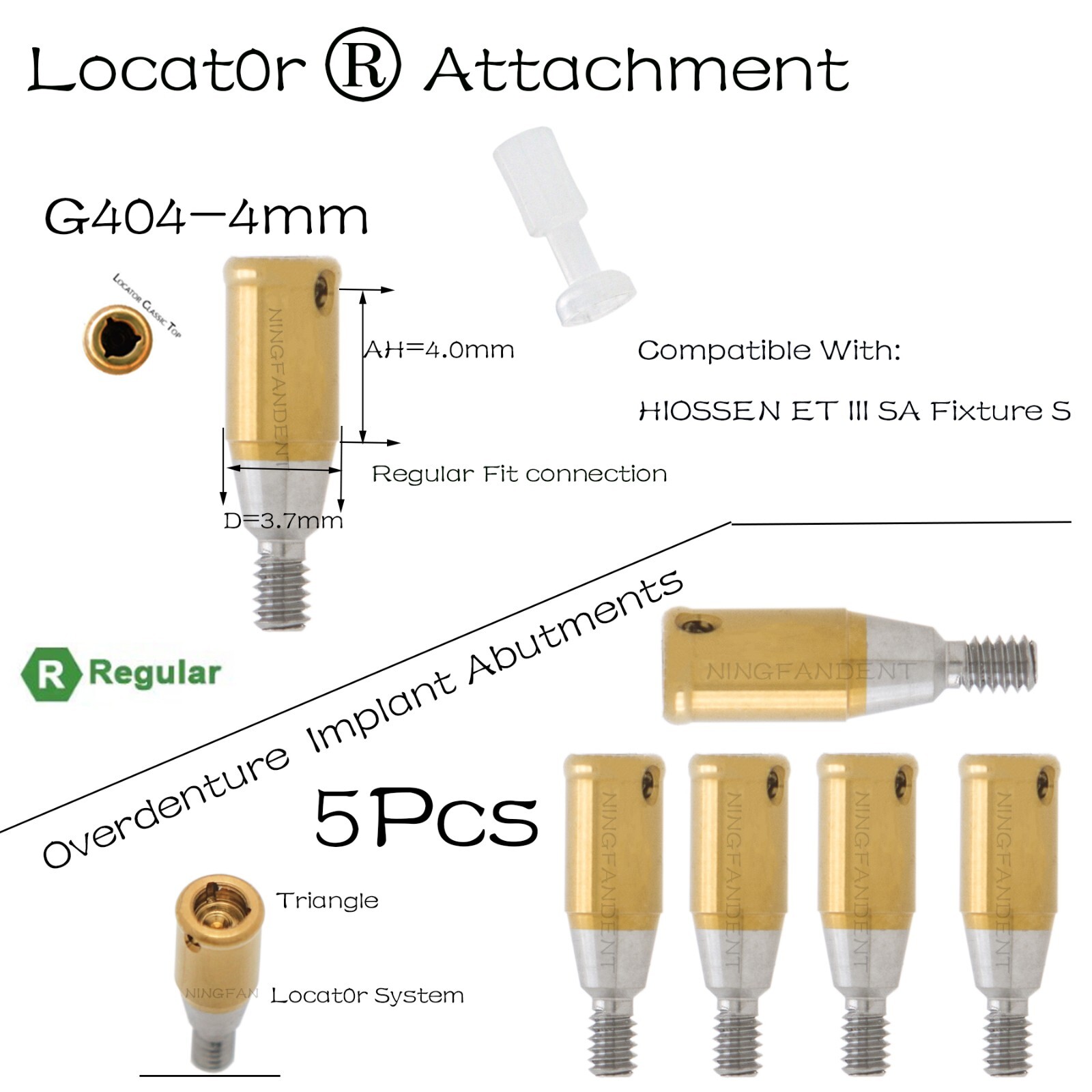 Implant Locat0r System Abutment 1-7.0mm GH For HIOSSEN ET III SA Ø3.7 Standard