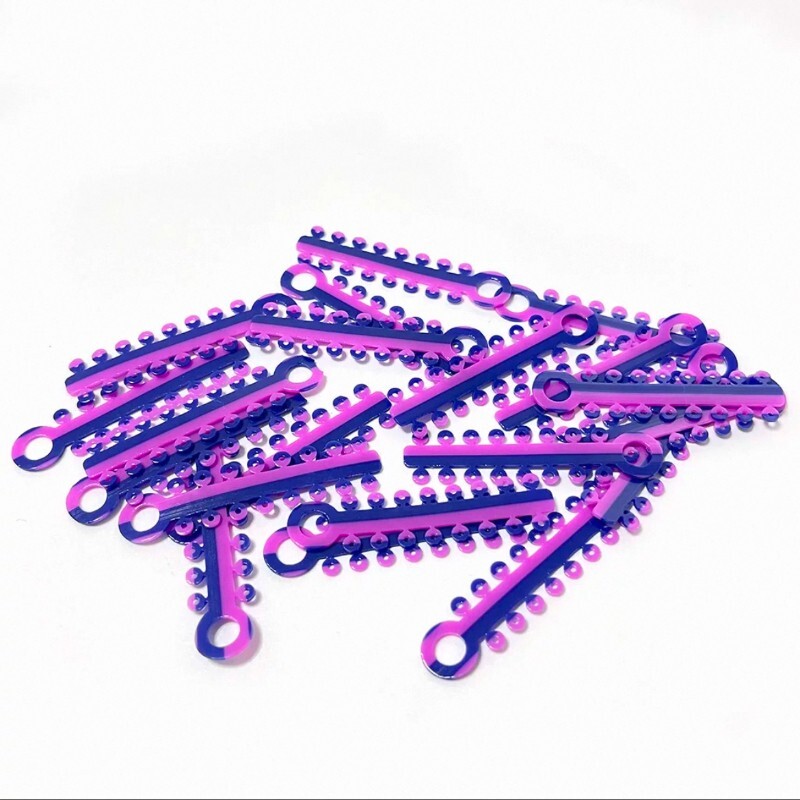 1Box/320pcs Dental Ligature Ties Orthodontic Elastic Rubber Bands Mix Colors