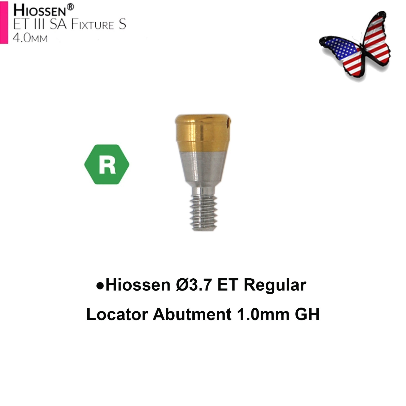 Locator Abutment for Hiossen ET DIO UF/Snucone Regular Overdenture Retention Cap