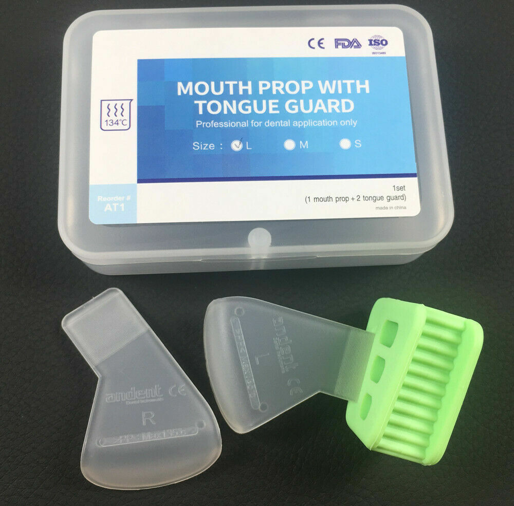 Dental Mouth Prop Tongue Guard Right Left Autoclavable 134℃ Bite Block L/M/S