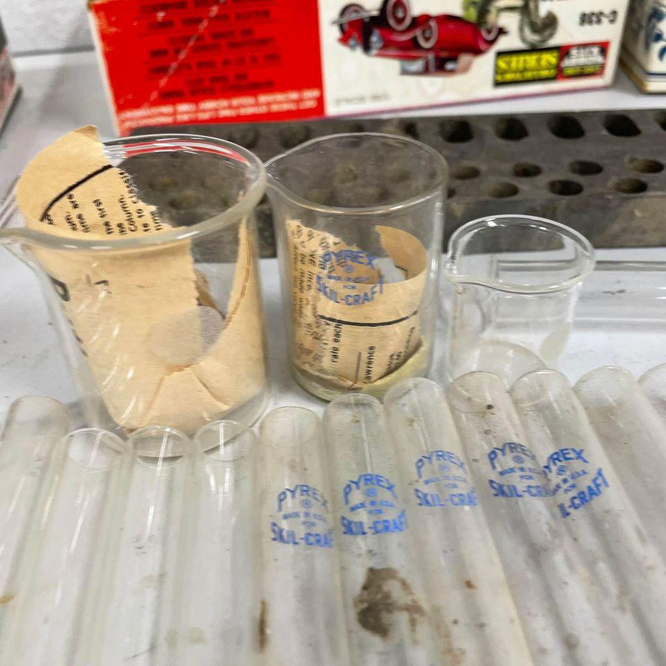 79pc Lot Science Chemistry Glass Test Tubes Accessories Pyrex Skilcraft – HN