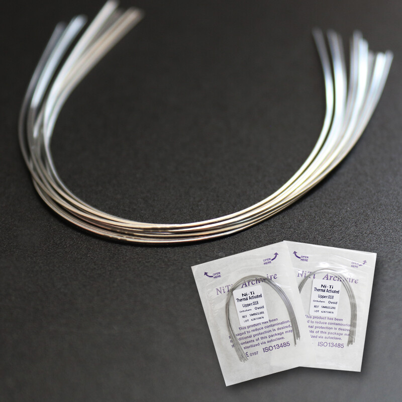 Dental Orthodontic Thermal Activated Archwires Niti Arch Wire Ovoid Natural Form
