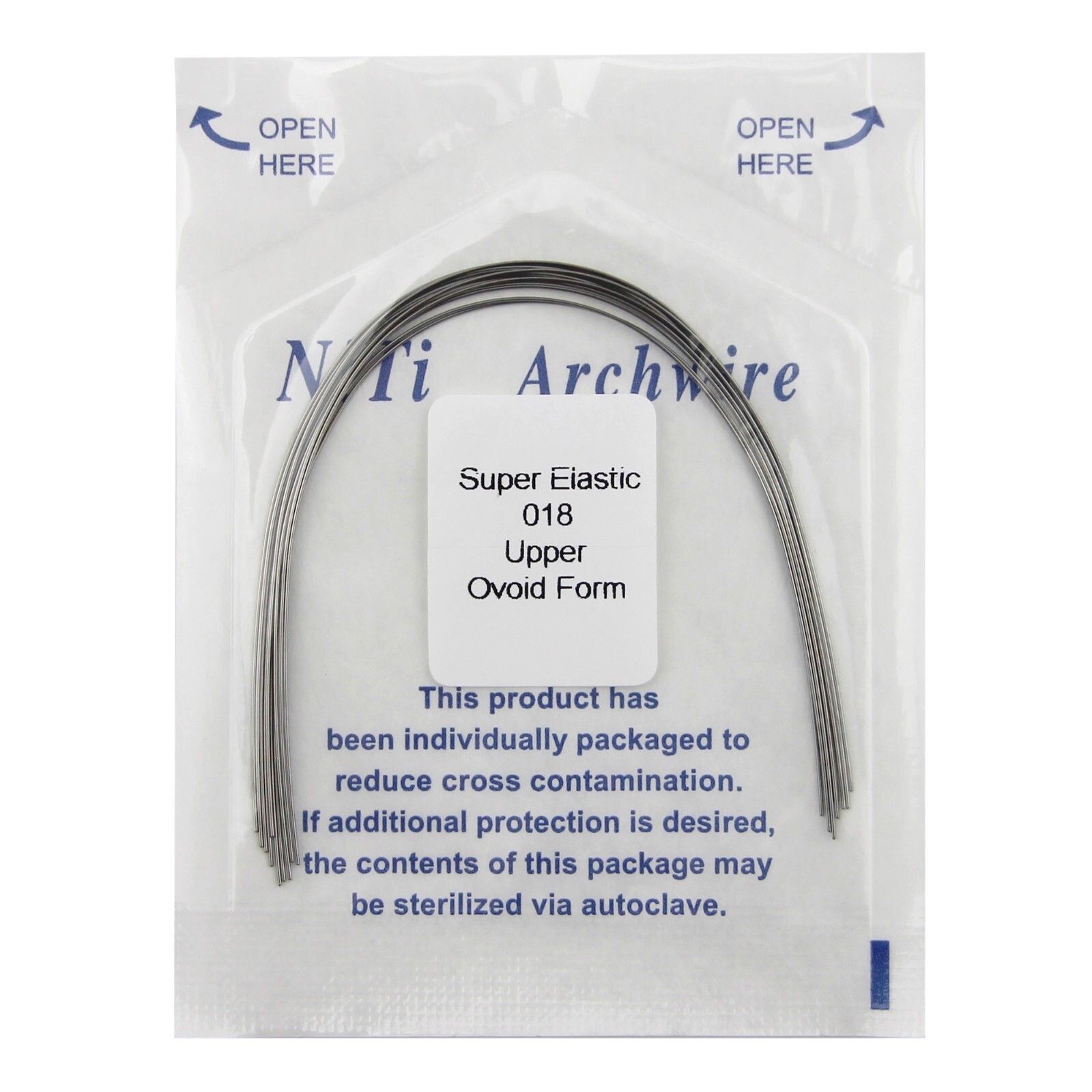 100Pcs Dental Orthodontic Arch Wire Super Elastic NiTi Round Ovoid Form 012-020