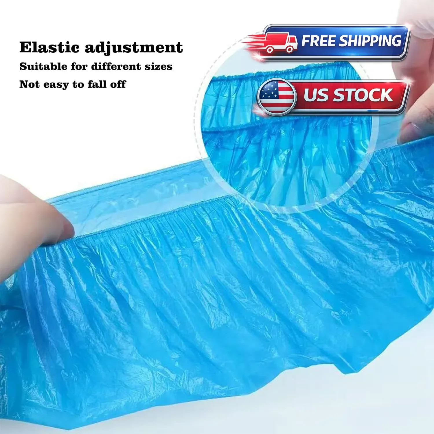 200 Pack Waterproof Non Slip Disposable Shoe Covers Indoor Outdoor Booties Blue