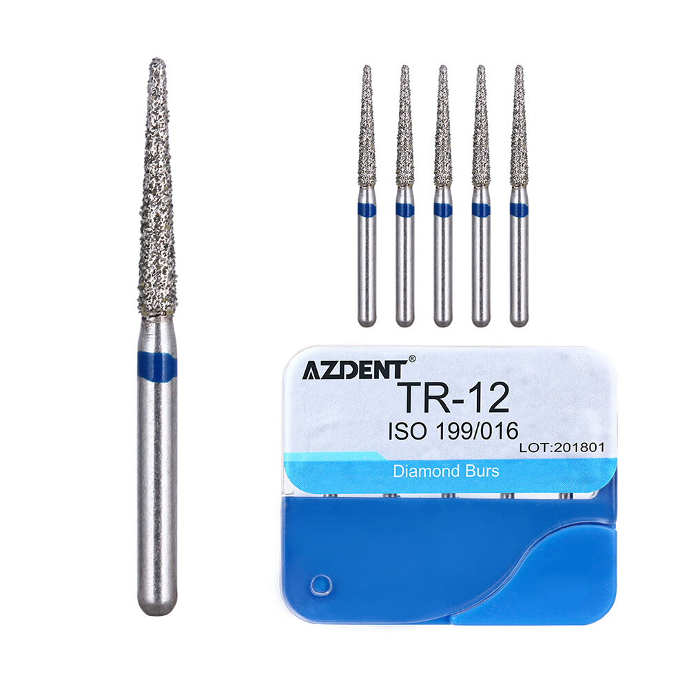 20Types Dental Diamond Burs Medium FG 1.6MM F High Speed Handpiece 100Pcs AZDENT