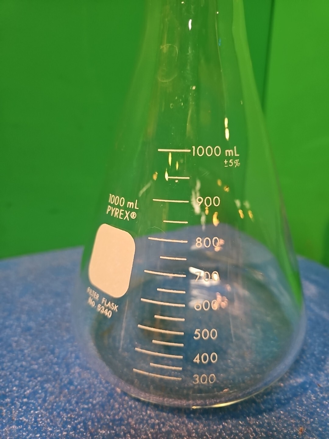 PYREX 1000mL Heavy Wall Filtering Flask W Sidearm Tubulation 10mm OD 5340-1L