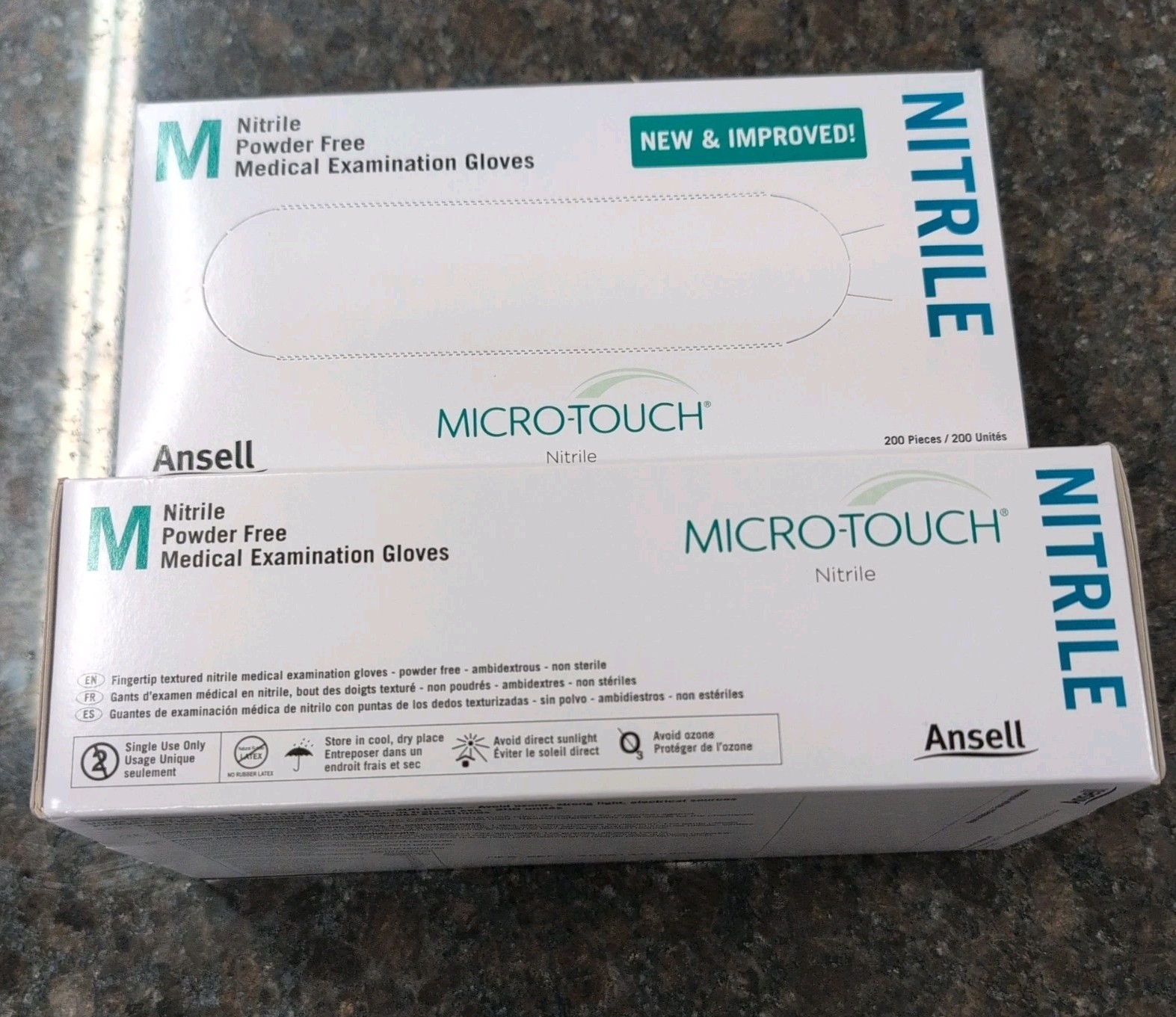 *400-Gloves* Micro-Touch Powder-Free Nitrile Medical Examination Medium