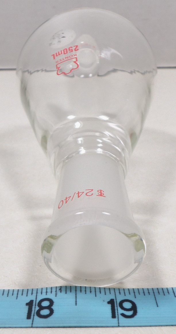 Lot of 3 Kuderna Danish Evaporator Concentrator Flasks 250ml & 500mL Lab Glass