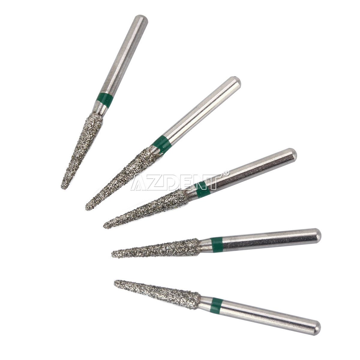 5pcs AZDENT Dental Diamond Burs for High Speed Handpiece Friction Grip