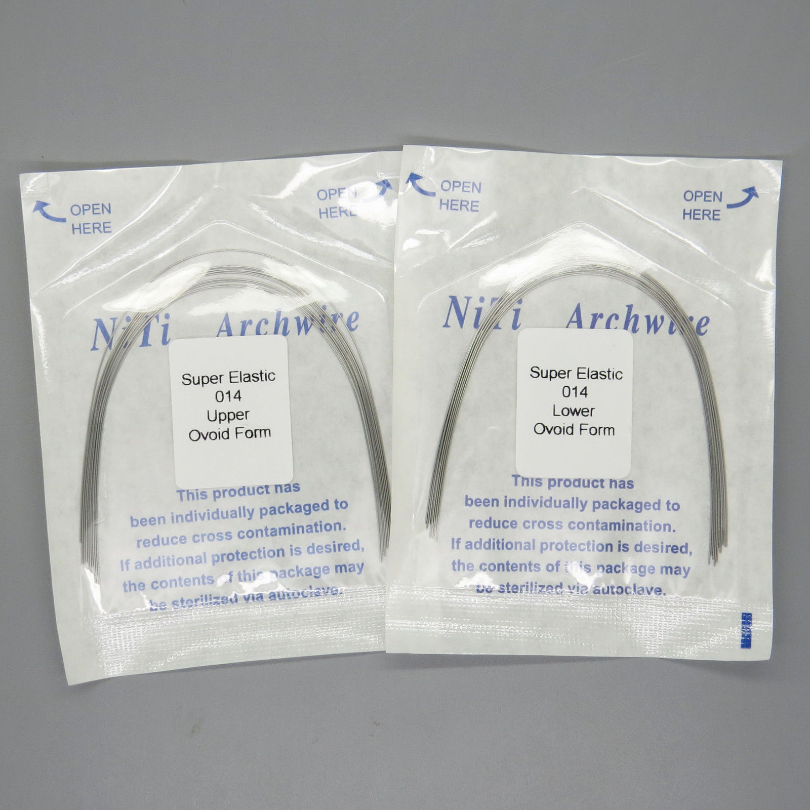 Dental Orthodontic Arch Wire Super Elastic Niti Round Ovoid Upper/Lower 012-020
