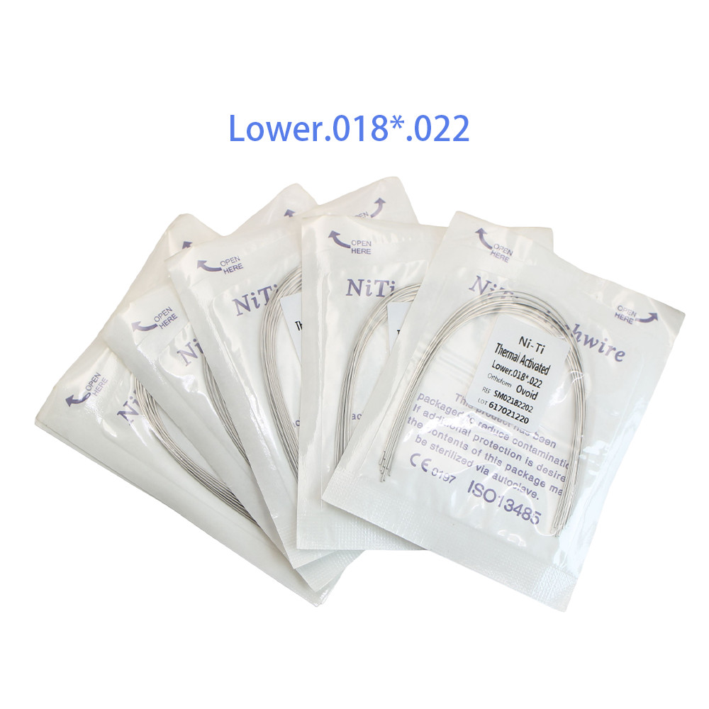 Dental Ortho Heat Thermal Activated Niti Rectangular Arch Wire Ovoid Form