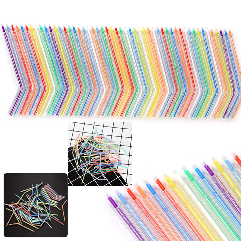 Dental 3-Way Air Water Syringe Disposable Spray Tips Nozzles Tubes Colorful US
