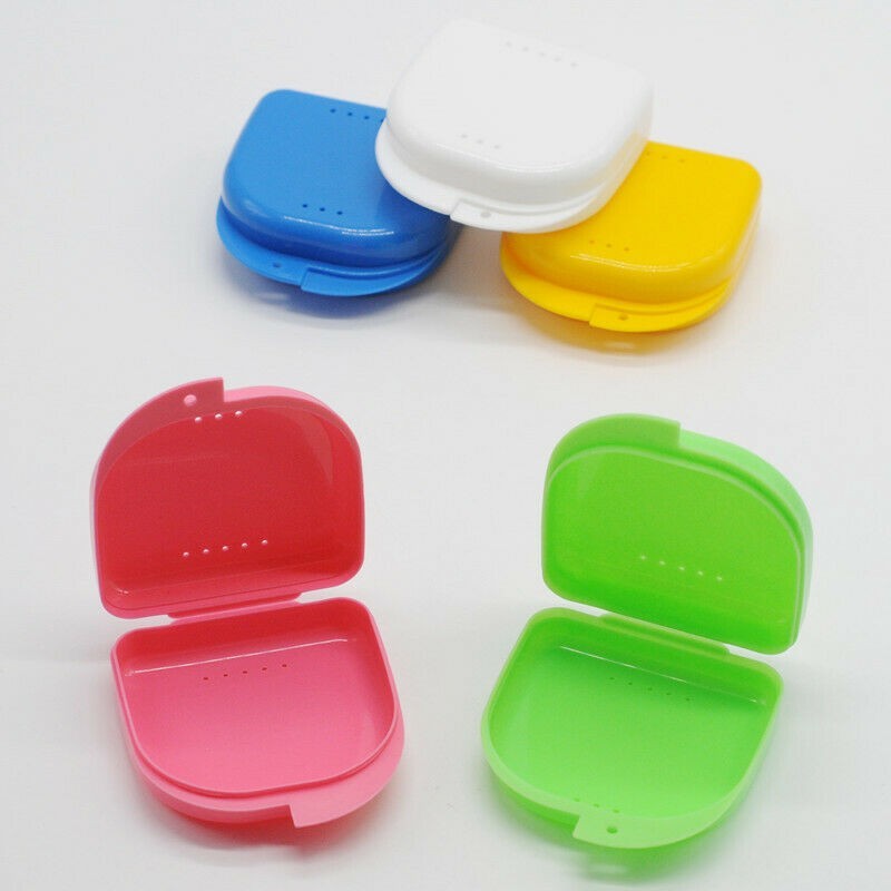 Dental Orthodontic Retainer Box Teeth Denture Storage Case Mouthguard Container