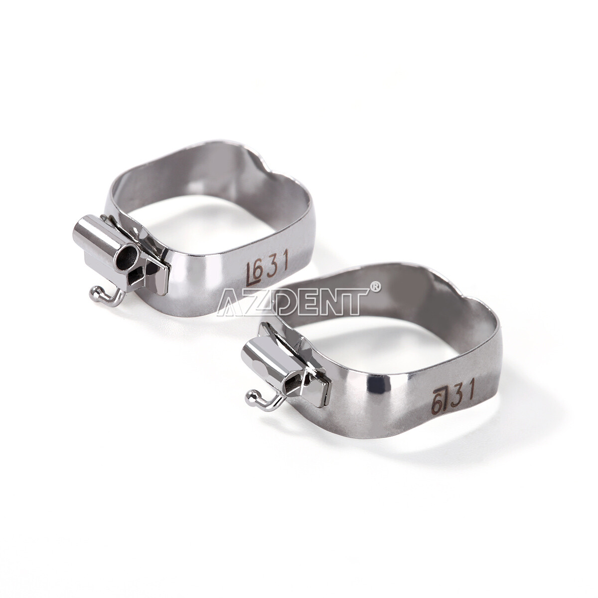 AZDENT Dental Orthodontic Bands with Buccal Tube 1st Molar Roth/MBT 022″ 16#-35#