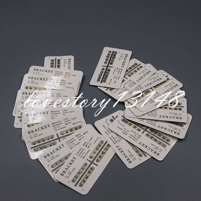 36 Types Dental Bracket Mini/Standard Roth/Edgewise/MBT 018/022 No Hook/3/345