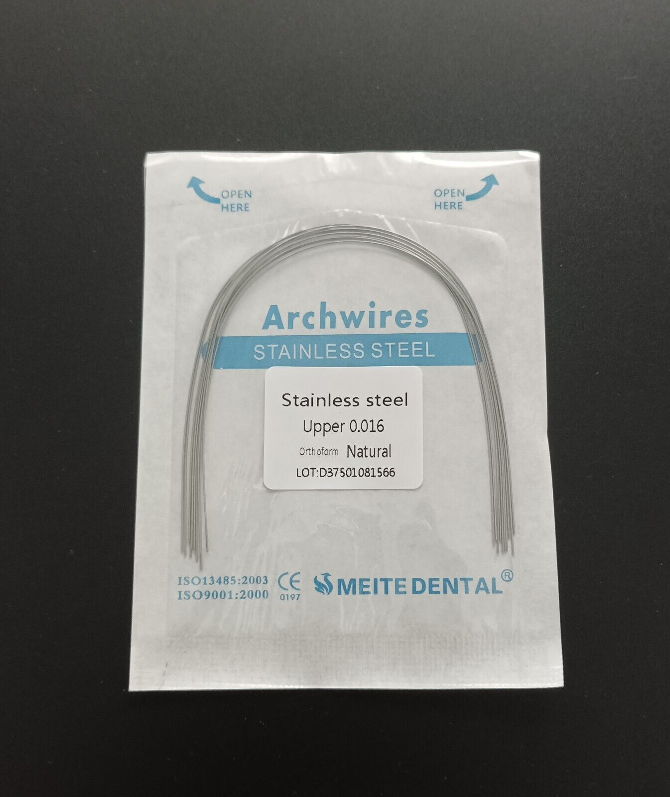 Dental Orthodontic Stainless Steel Arch Wires Round Wire Ovoid/Natural 10pcs/bag