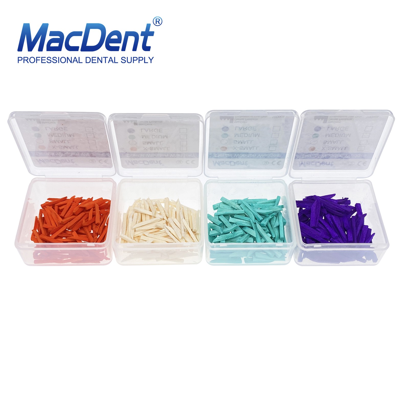 Dental Interdental Composite Contoured Wood Wooden Wedges Matrices 100Pcs/Box