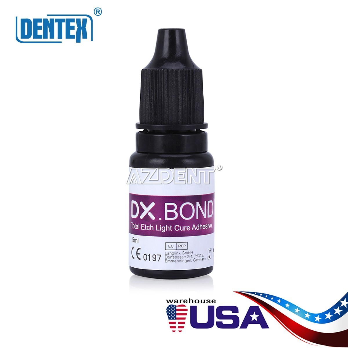 10X Dentex Dental Light Cure Dentin Enamel Bonding Resin Adhesive One Step 5mL
