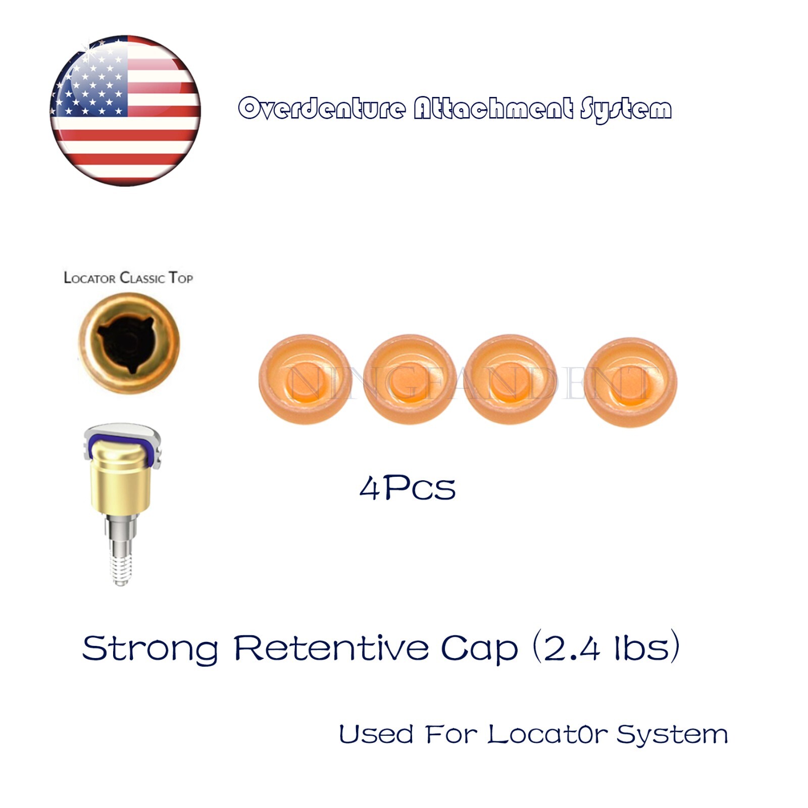 US Overdenture Locator Abutment Male Cap &Tools For Zimmer/BEGO/MIS/Cortex/Adin