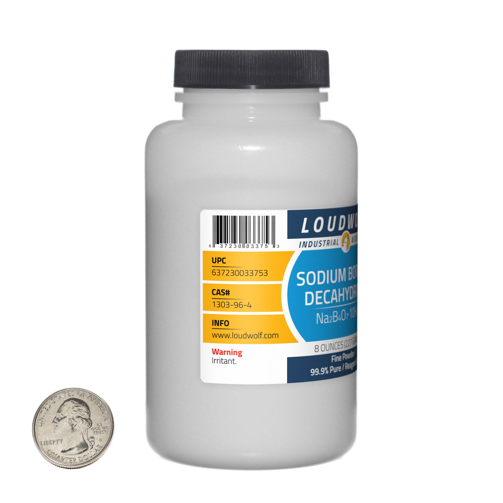 Sodium Borate Decahydrate / 1.5 Lbs / 3 Bottles / 99.9% Reagent Grade