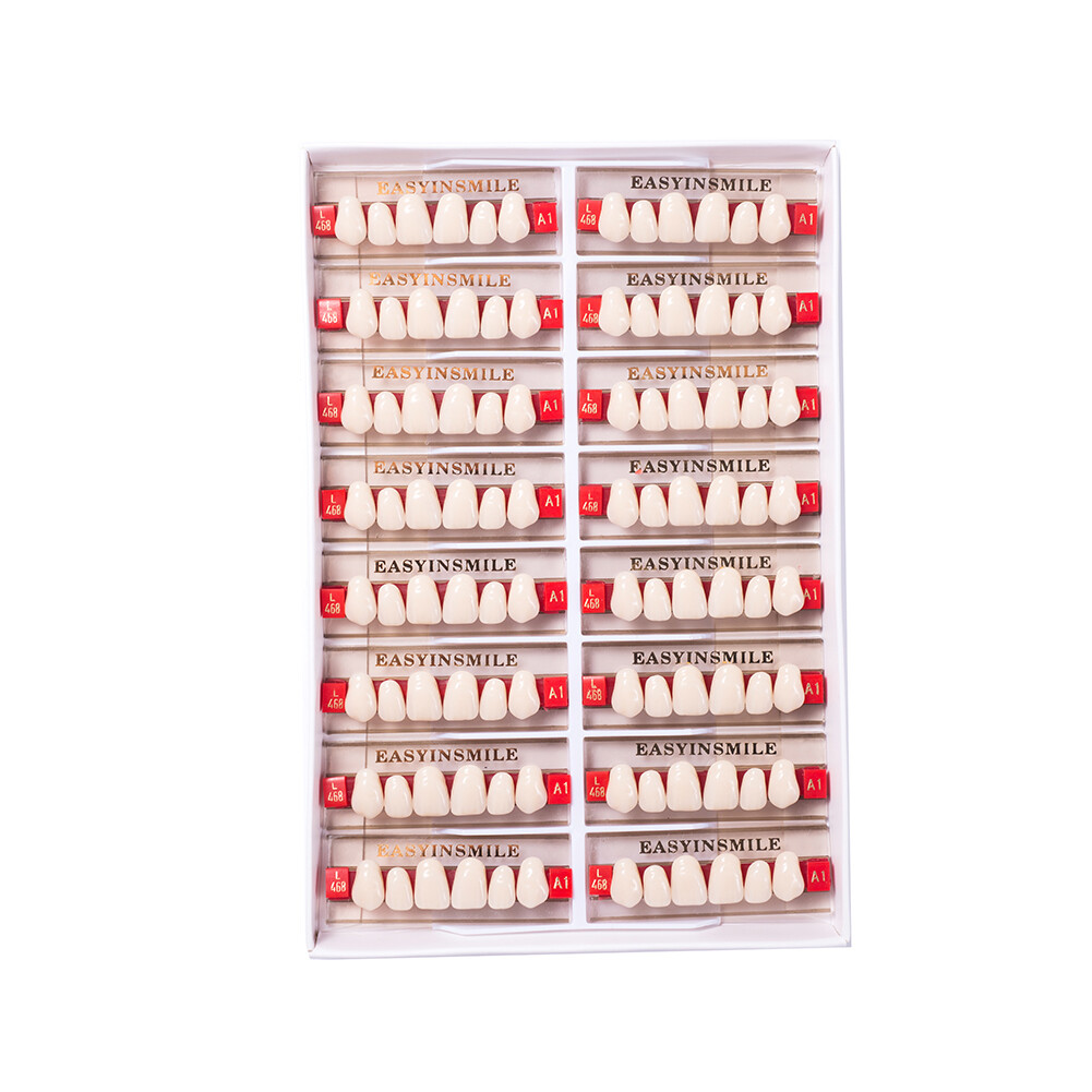 Dental Acrylic Resin Tooth Denture False Teeth Upper Anterior Lower 6Set*16Pc