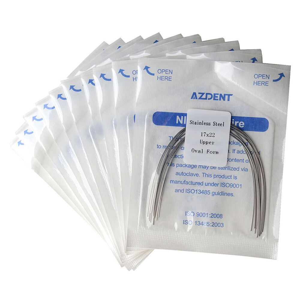 Los alambres de ortodoncia dental rectangular oval arco de acero inoxidable