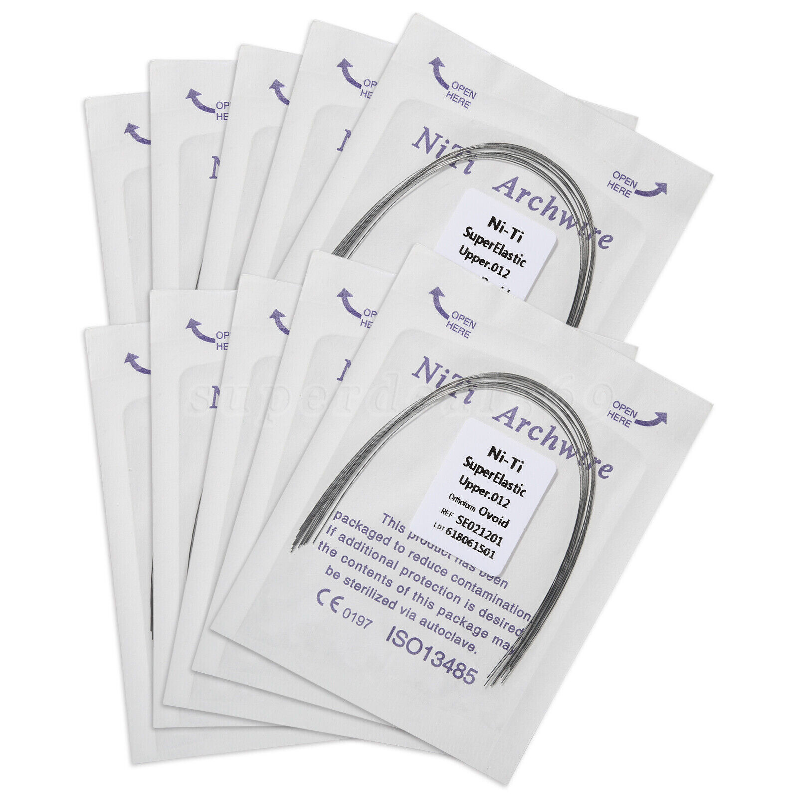 10 packs Dental Ortho Arch Wires Roth/MBT 3/345Hooks Metal Bracket Braces po