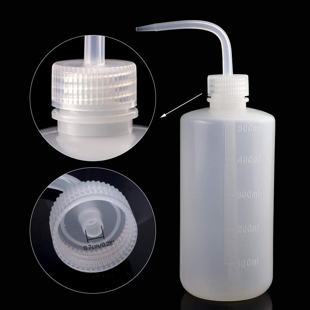 500ml Wash For Bottle Set 6pcs for Laboratory Use with Slanted Dispensing Tip
