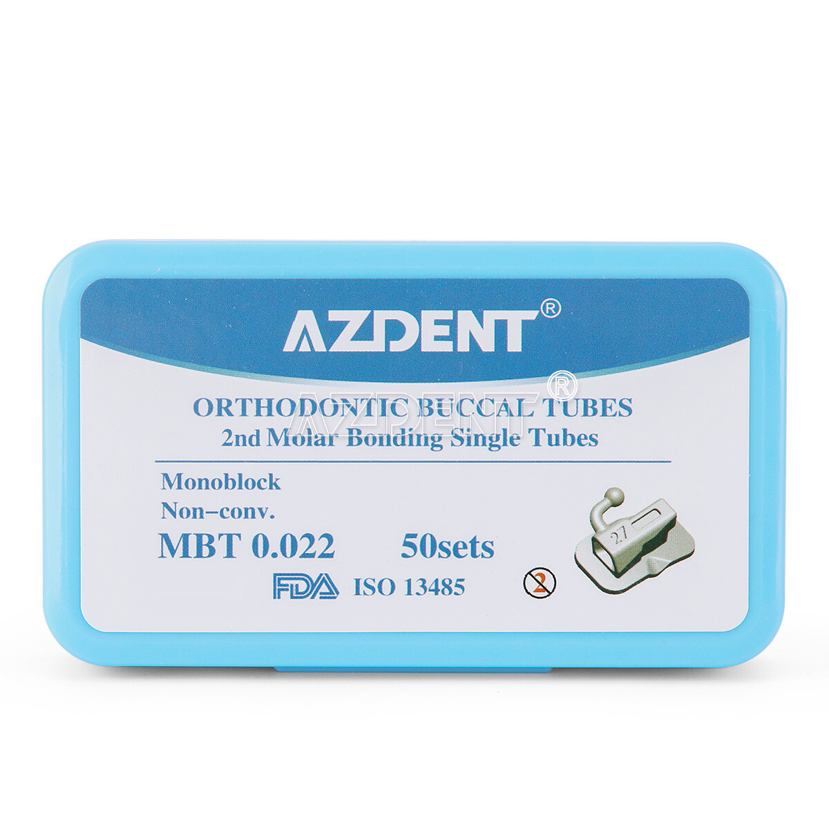 AZDENT Dental Ortho MIM Monoblock Brackets Braces Mini Roth MBT.022 /Buccal Tube