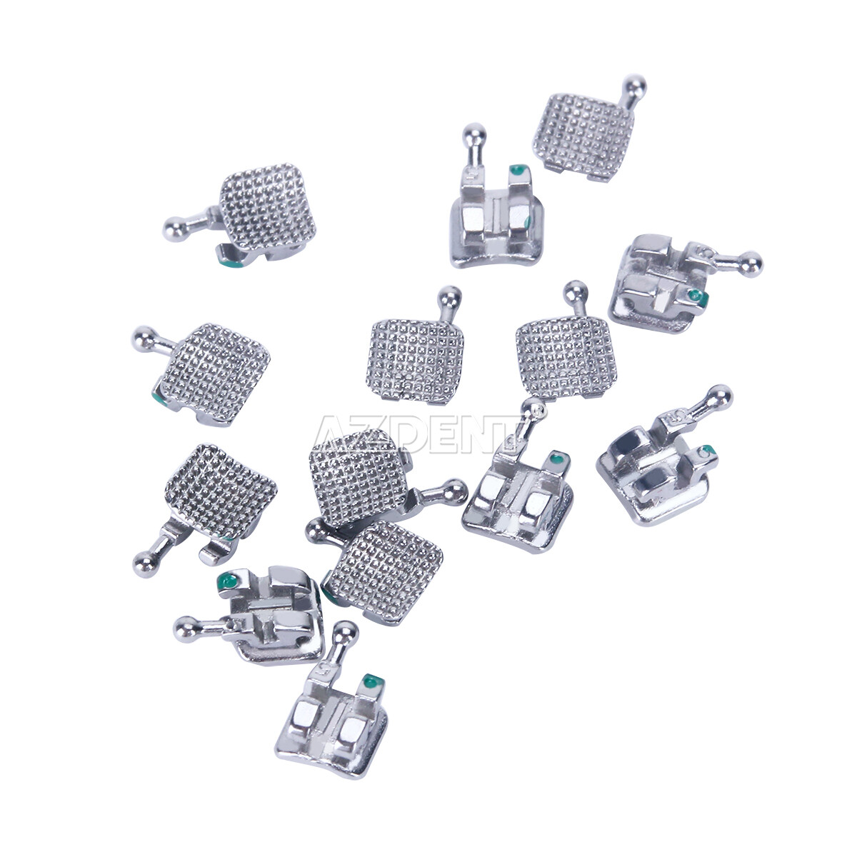 50Sets/pack AZDENT Dental Orthodontic Brackets Mini MBT Roth 018/022 Hooks 345