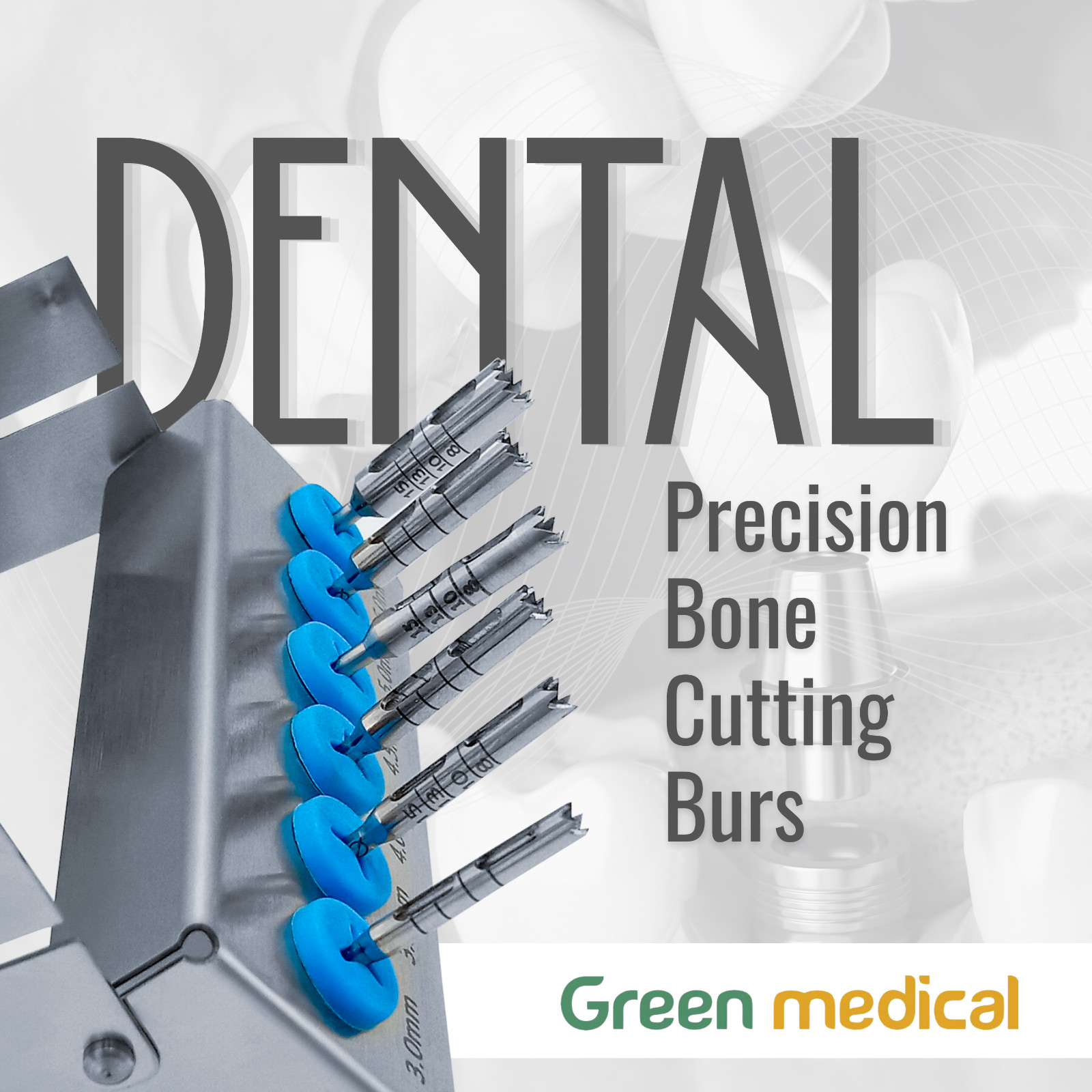 Dental Long Trephine Kit – Implant Extraction, Bone Cutting Tool Stainless Steel