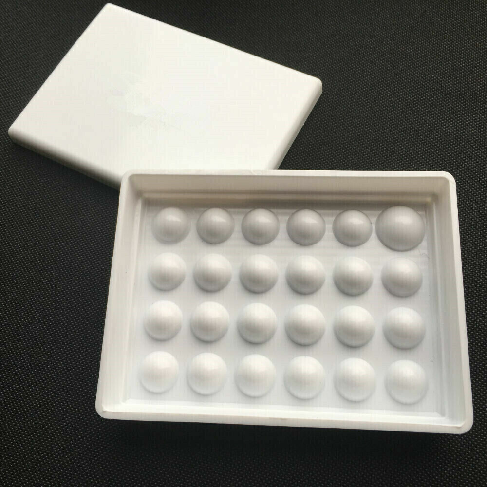 1 Pcs Dental Lab Tool Glaze Mixing Tray 24 pits Palette Porcelain Ceramic Cover