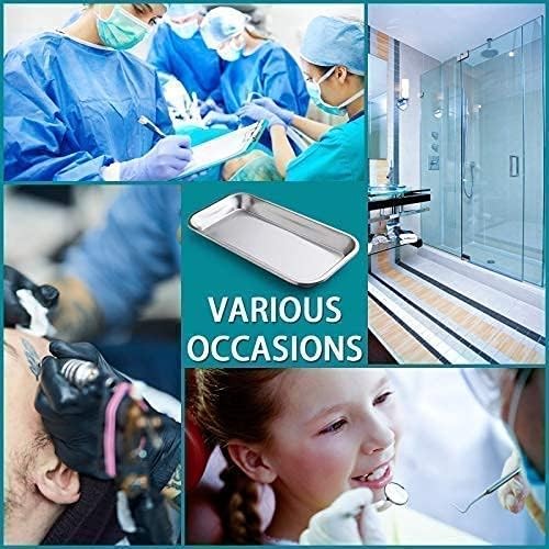 COYMOS 3 Pack Surgical Tray, Stainless Steel Tray 3 Count (Pack of 1), 3
