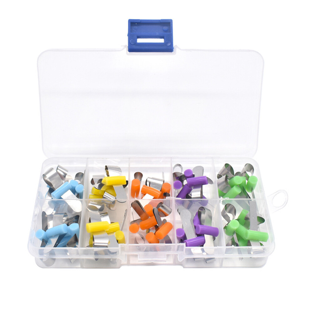 50 Pcs Mixed Dental Auto-matrix Forming Sheet Retainerless Matrices Bands