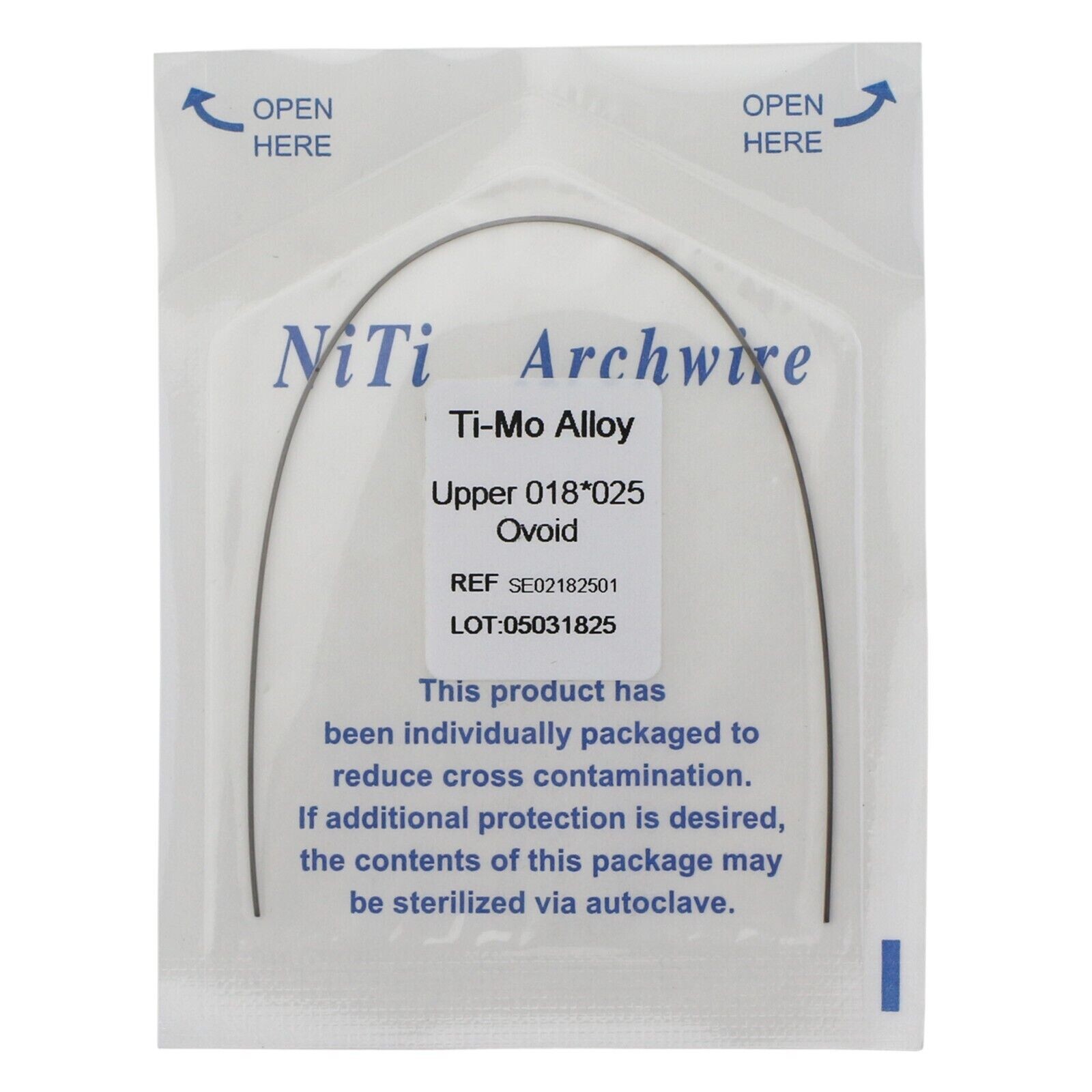 1-100Pcs Dental Orthodontic TMA Arch Wire Ti-Mo-Alloy Rectangular Ovoid/Natural