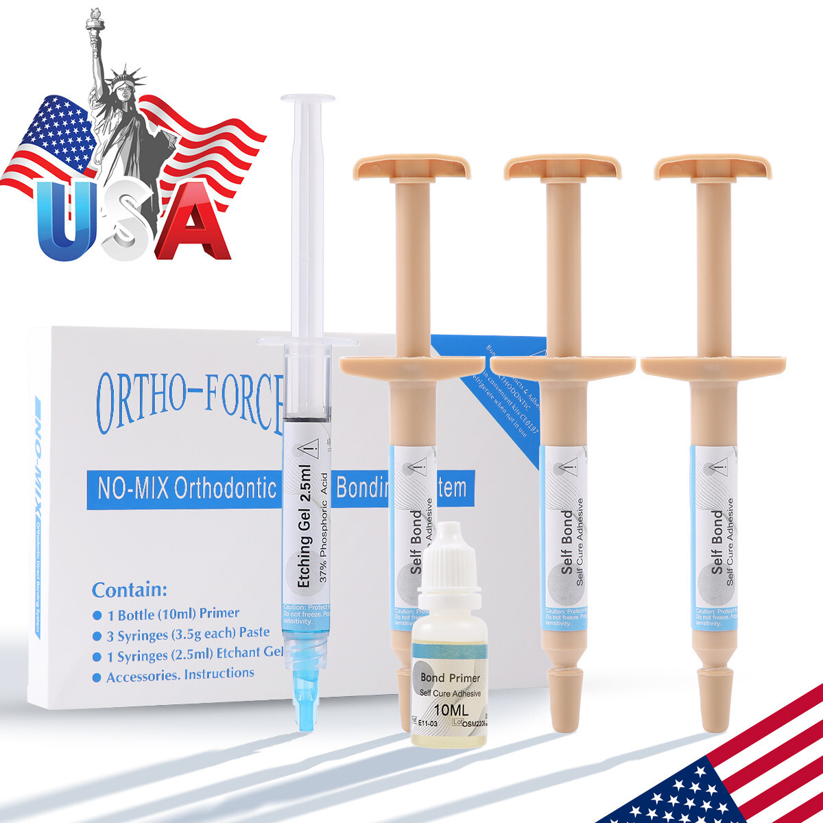 Dental Orthodontic No-Mix Direct Bonding System Composite Resin Kit