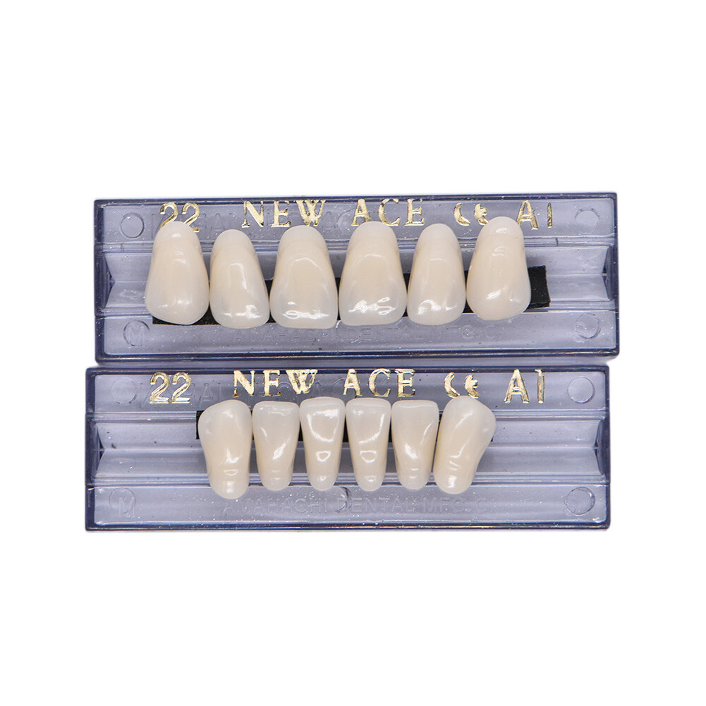 1-6 Box Dental Acrylic Resin Denture 22# A1 Full Set Teeth Upper Lower Shade HOT