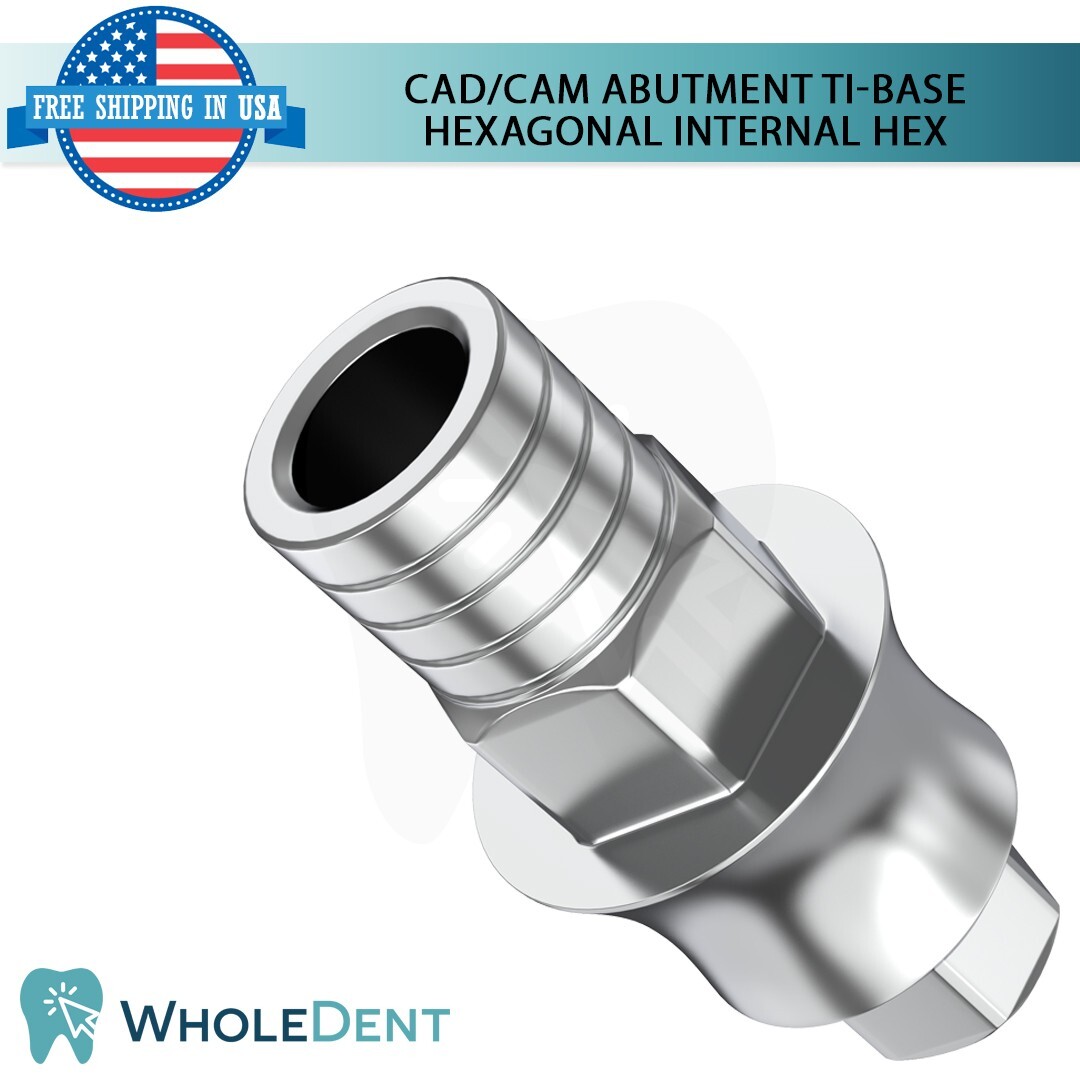 10x Ti-Base CAD/CAM Hexagonal Abutment Titanium Dental Int Hex Connection 2.42mm