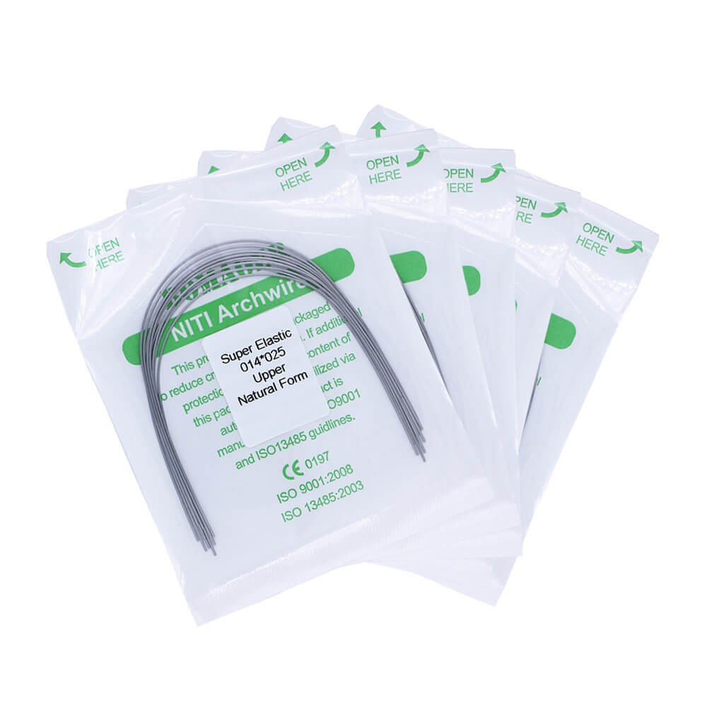 1×Dental Orthodontic Super Elastic Niti Rectangular Arch Wire Natural 14×25Upper