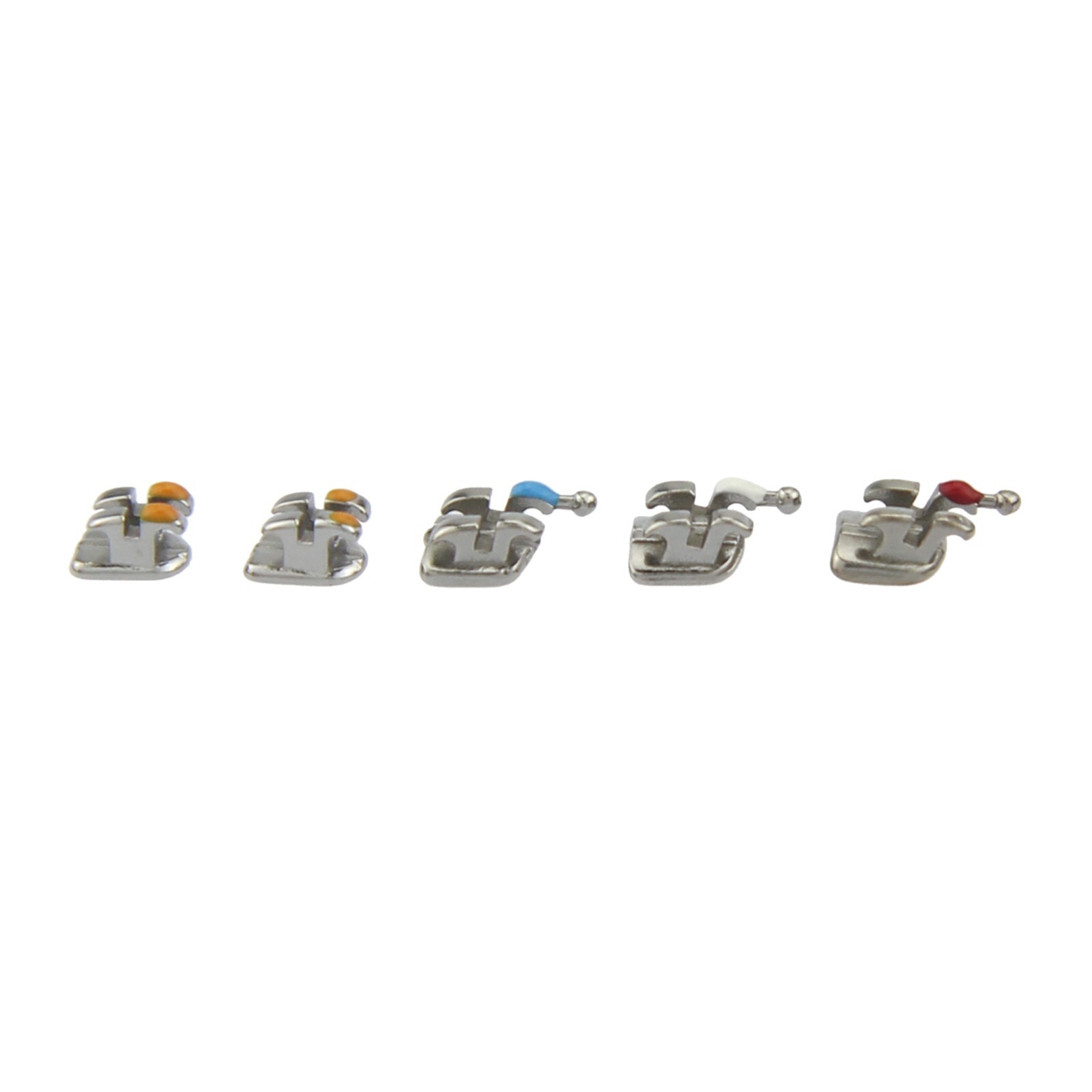 Orthodontic Bracket Brace Metal MIM MINI MBT Roth 018 345 With Hooks 5-5 OC