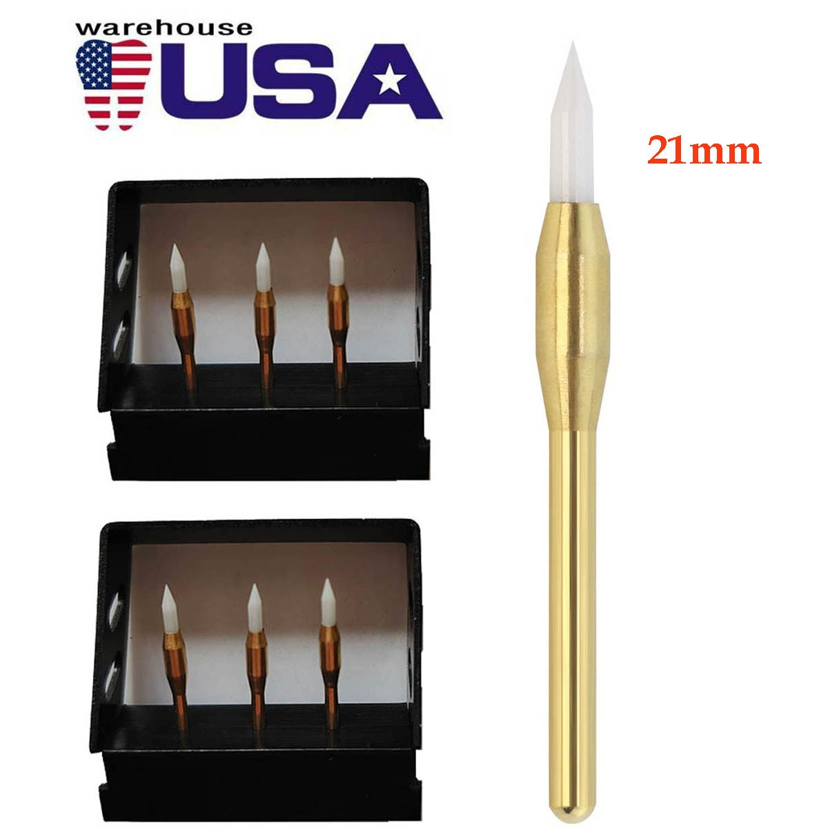 6PCS Soft Tissue Cutting Burs Friction Heating Achieves Rapid Hemostasis 21mm