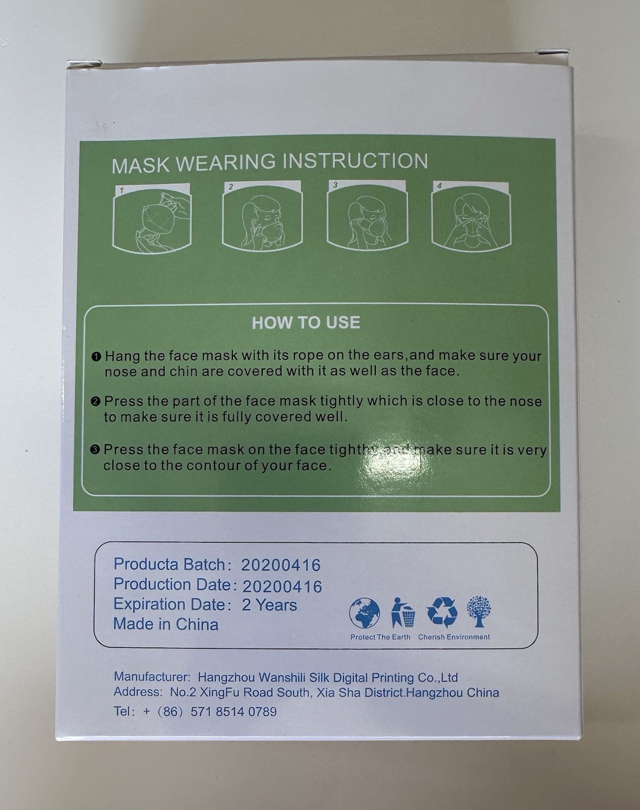 RESPIRATOR MASK KN95 GB2626-2006 10 Pcs