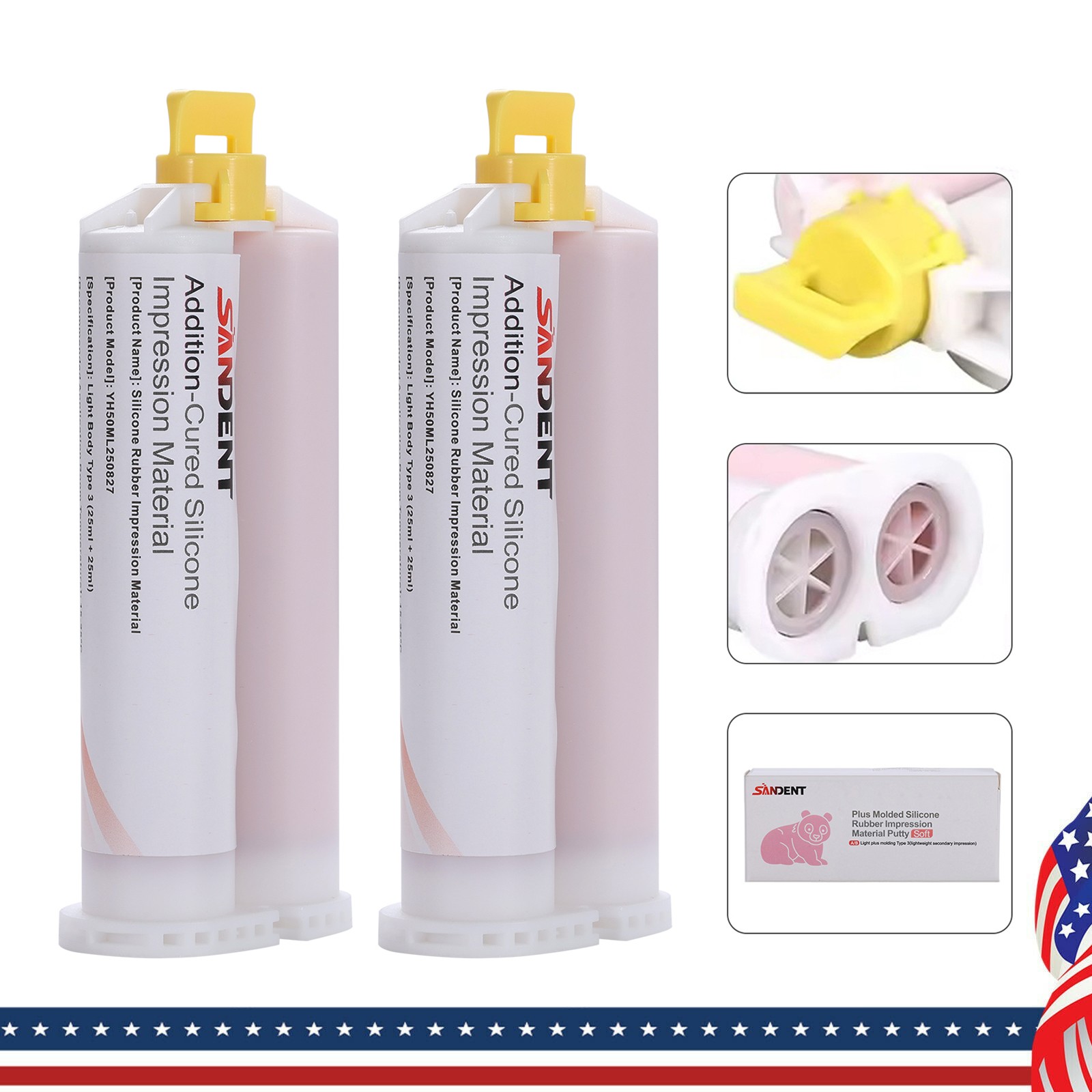 REGULAR SET Light Body Dental Impression Material VPS 50ml 5 Tips