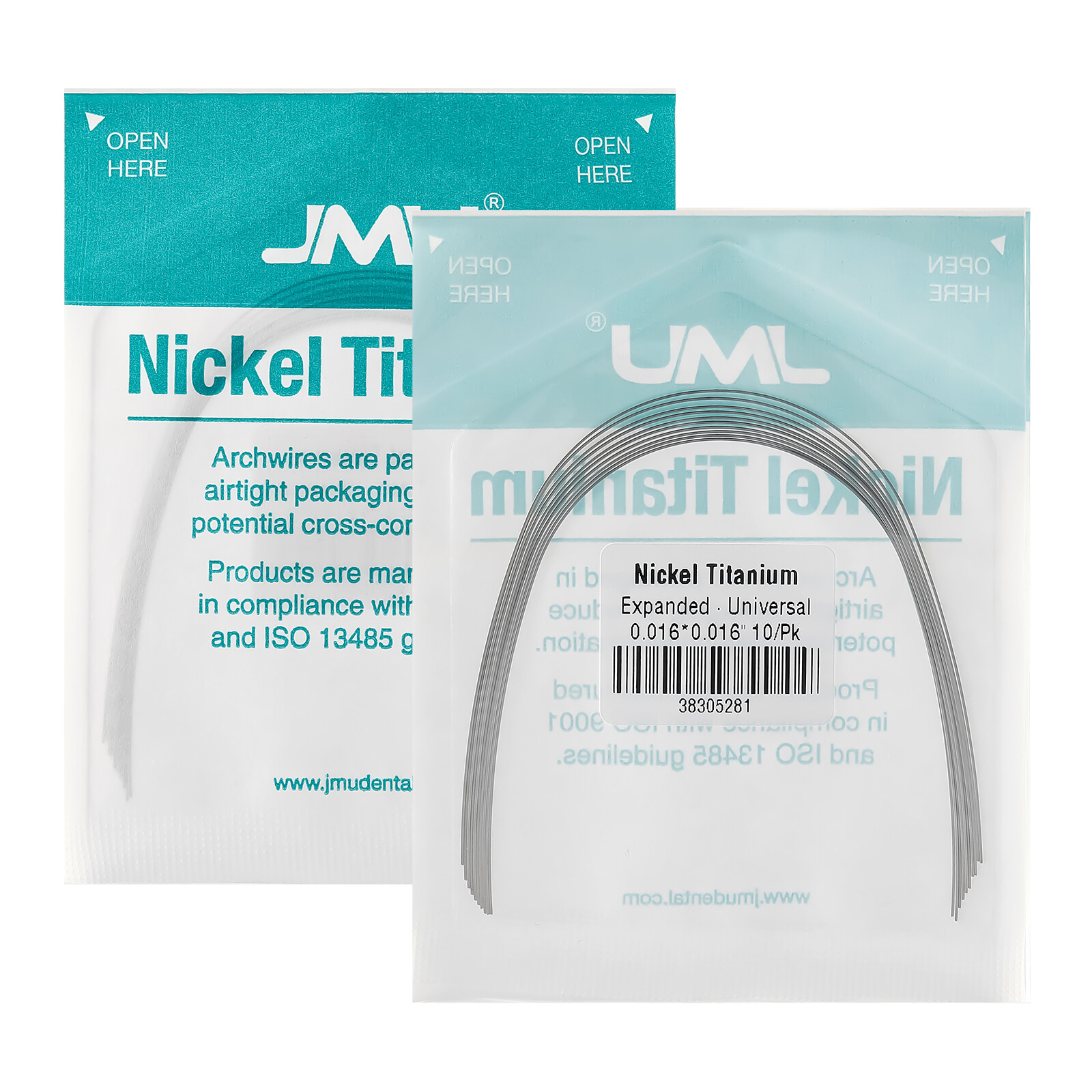 JMU Super Elastic Niti Arch Wire for Dental Orthodontic, Expanded Round/ Rectang