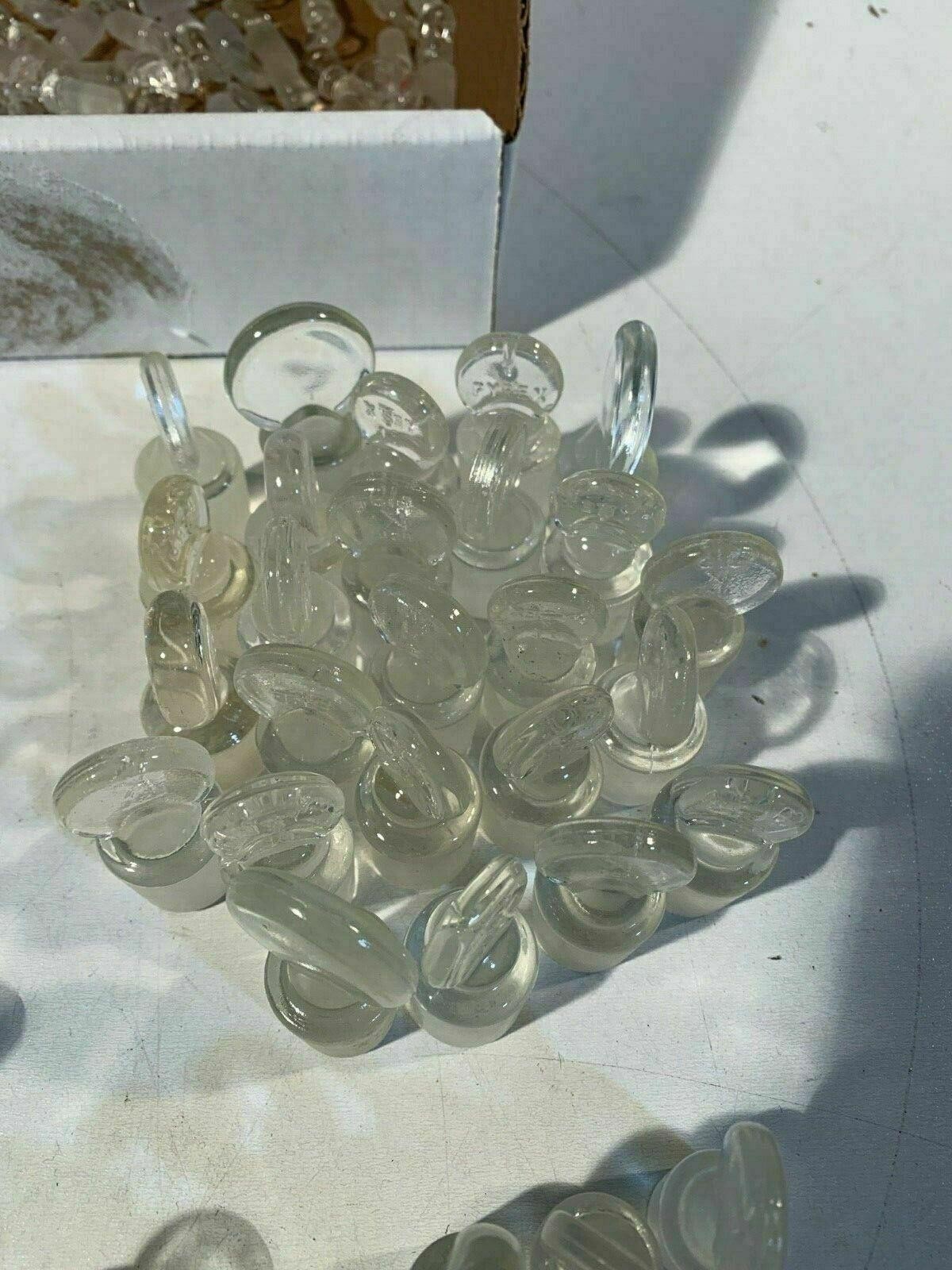 73x PCS PYREX 16 ST Pennyhead Inner Stopper Standard Taper Solid Glass – USED