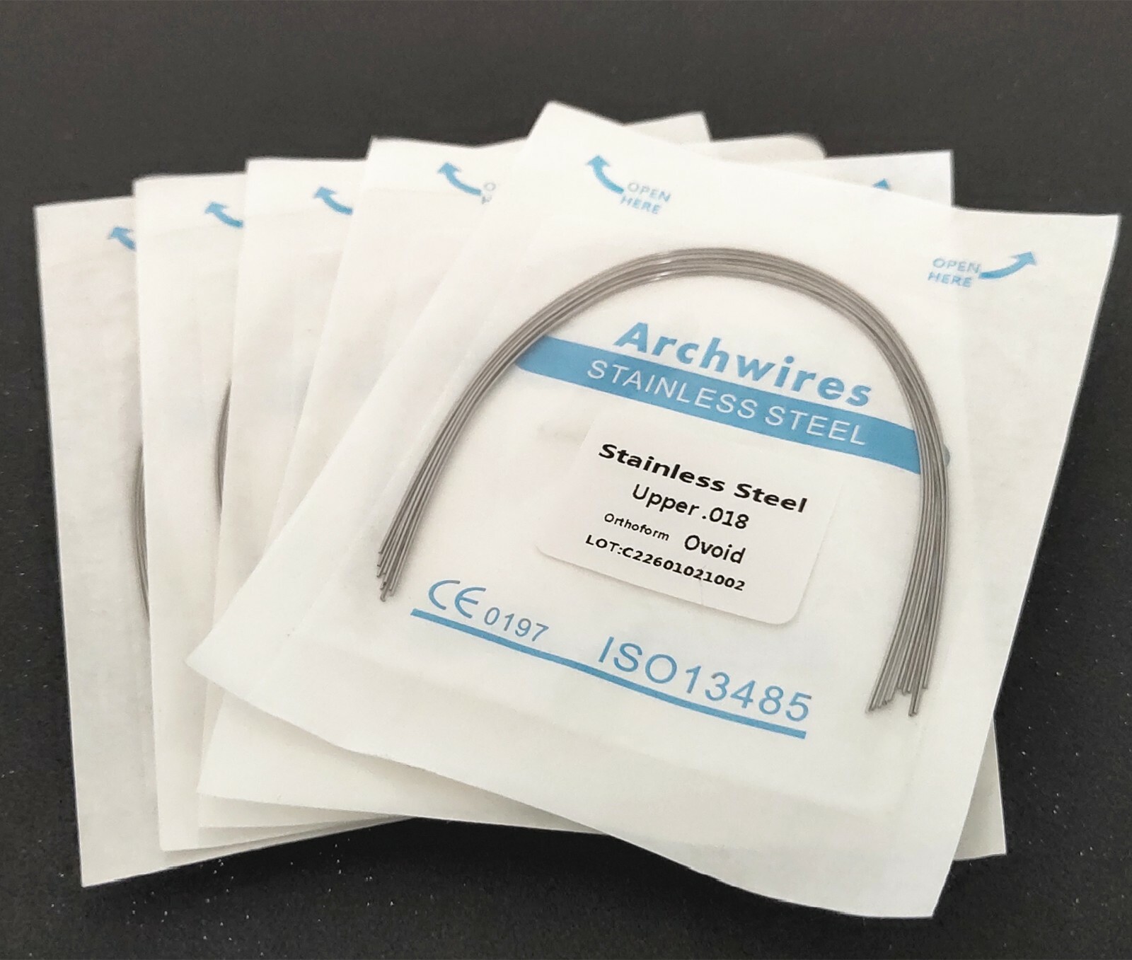 100 Pieces Dental Stainless Steel Round Arch Wire Orthodontic Arcs Ovoid Form