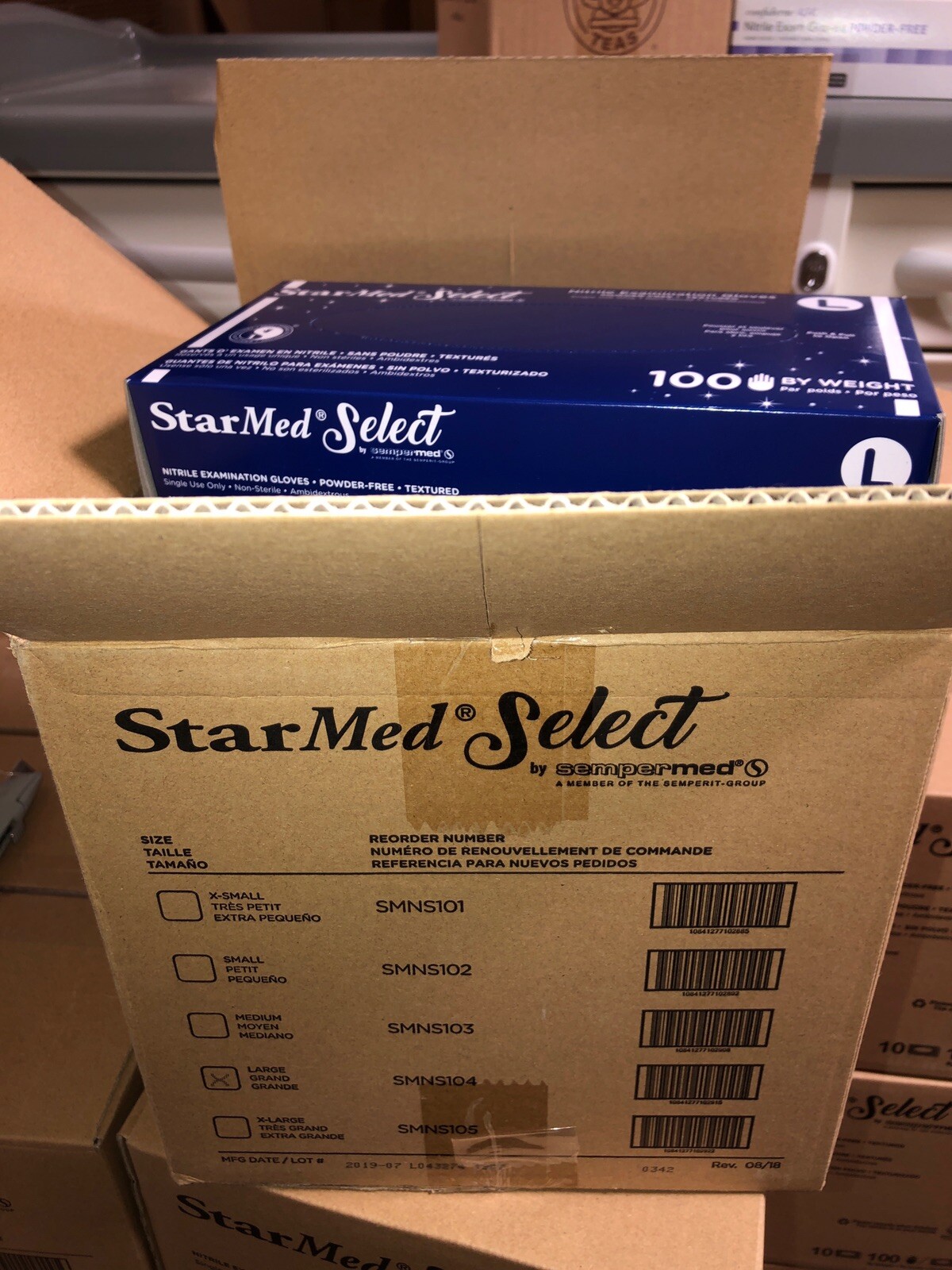 Sempermed StarMed Select SMNS104 Ultra Exam Glove Box Of 100 Size: Large NEW
