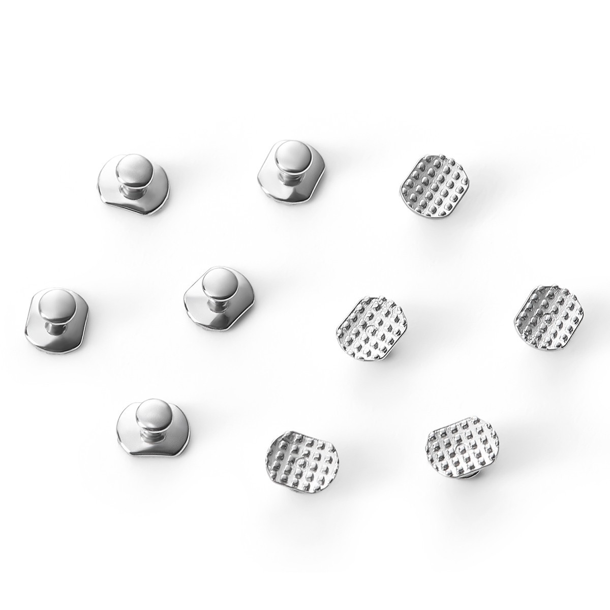 10pcs Dental Orthodontic Lingual Buttons Bondable for Bondable Rectangular Base