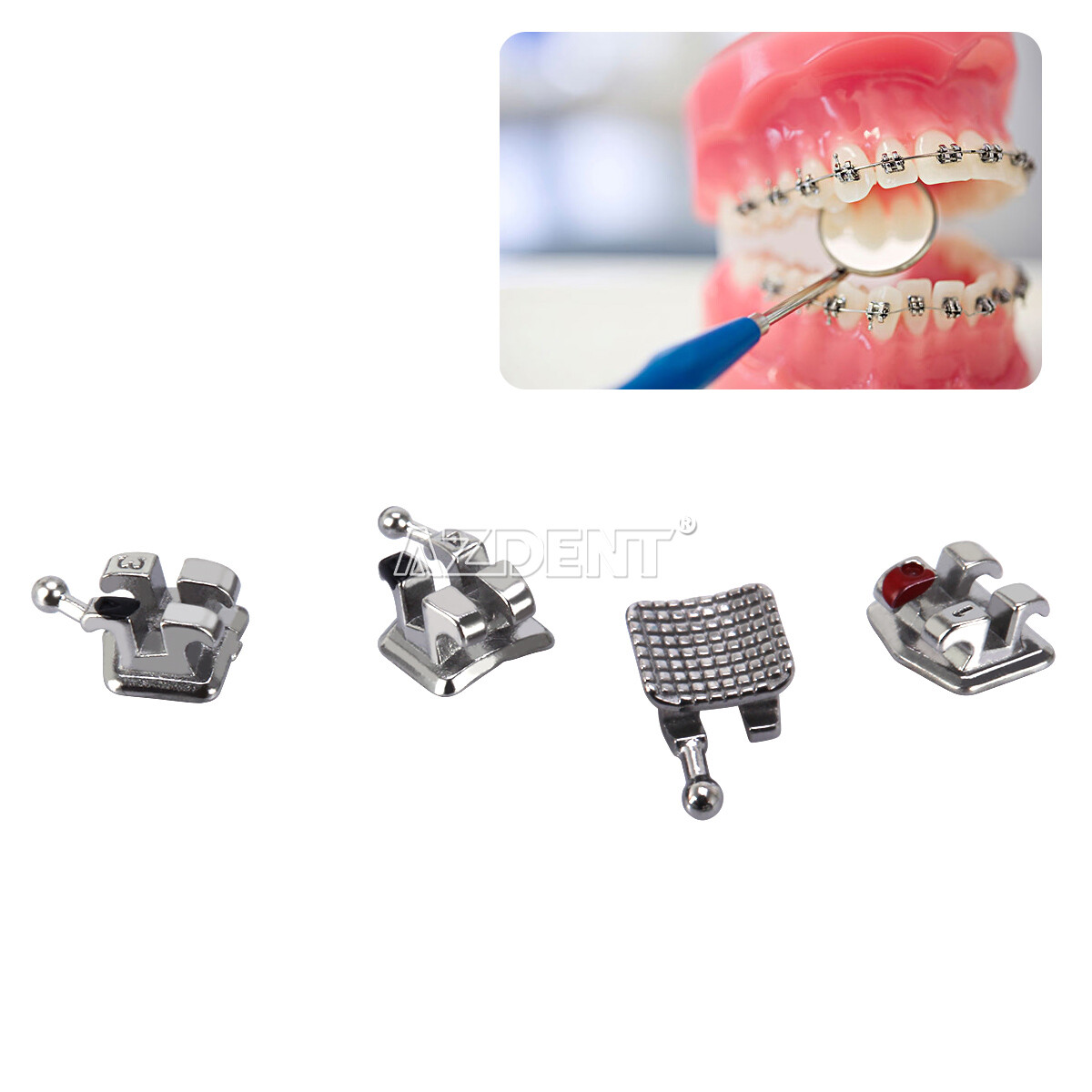 20pcs/kit Dental Orthodontic Bracket Braces Mini Roth .022 Hooks 345 AZDENT