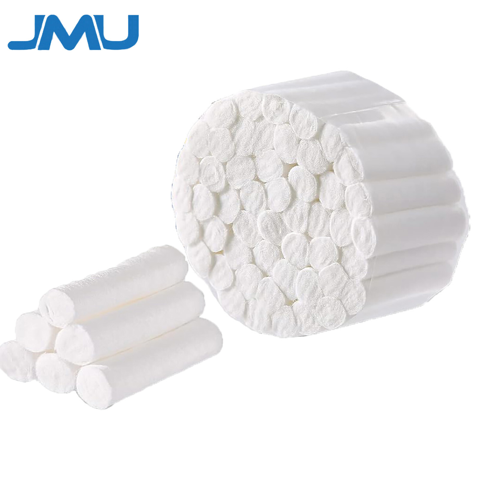 JMU Dental Cotton Rolls Mouth Nosebleed Plug Non-Sterile 1-1/2″ x 3/8″, 1″ x3/8″